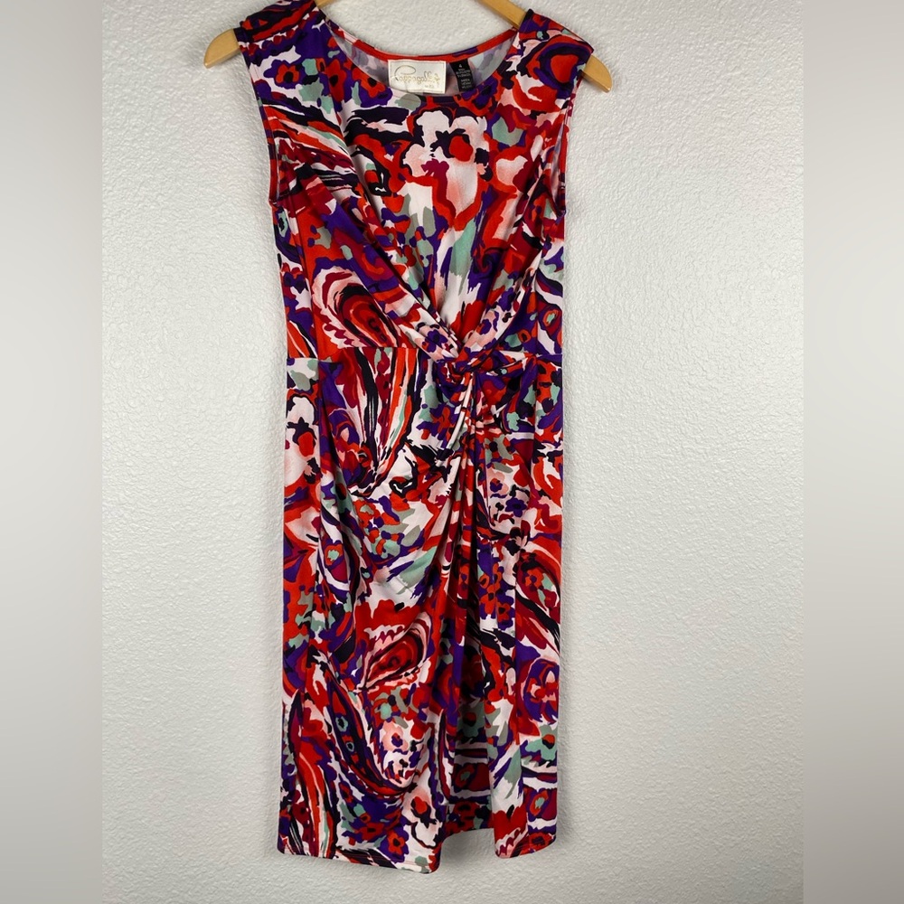 NWT Cappagallo Vibrant Floral Midi Dress women’s size 4 New